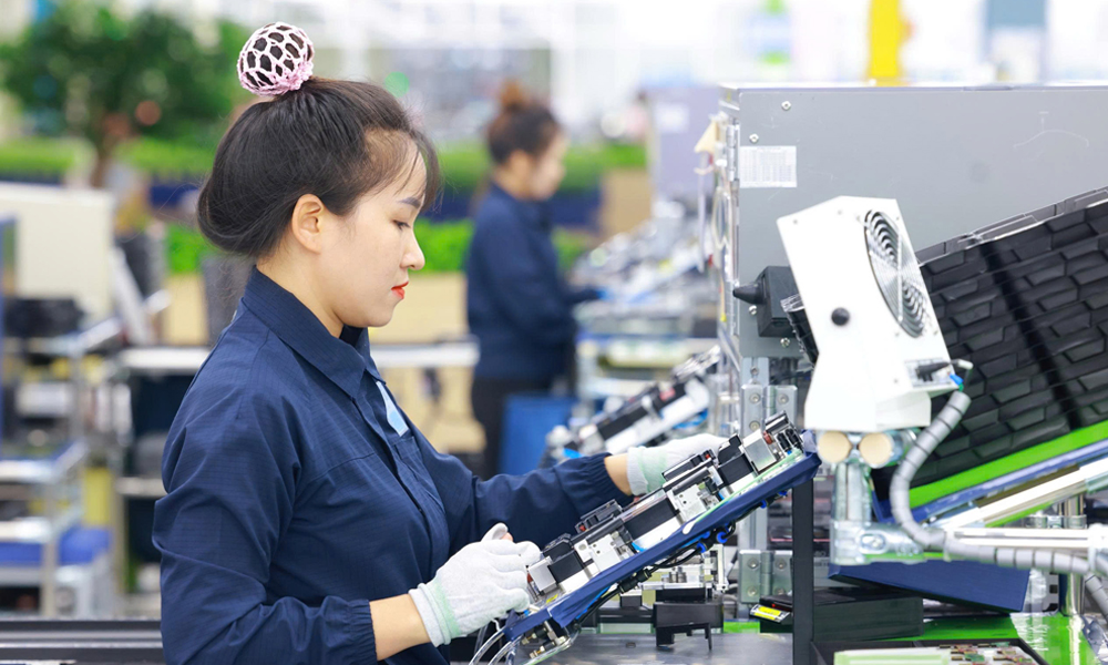 Dây chuyền sản xuất tại Samsung Electronics Việt Nam (Bắc Ninh).