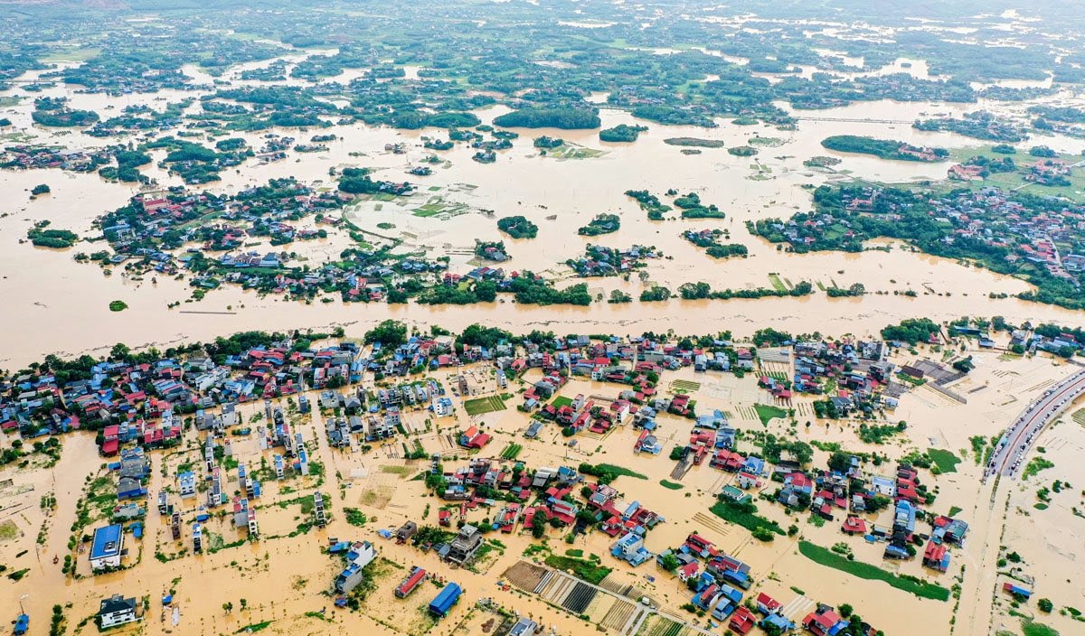 Mưa lớn tại Thái Nguyên đã gây vượt lũ lịch sử