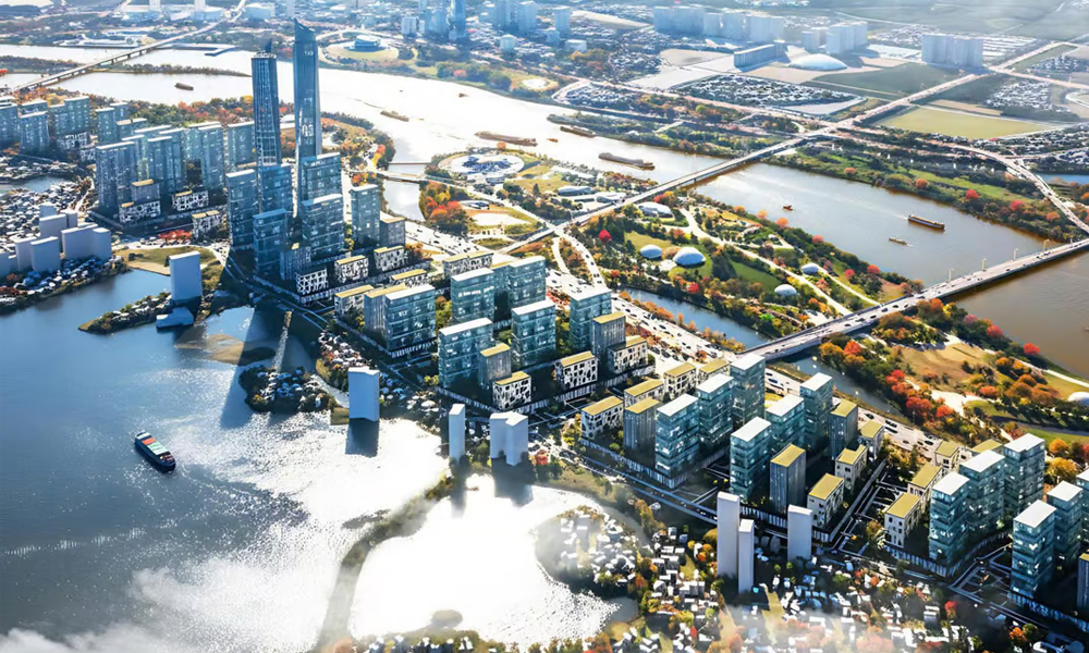 Phối cảnh minh họa của dự án trục đại lộ cảnh quan sông Hồng.