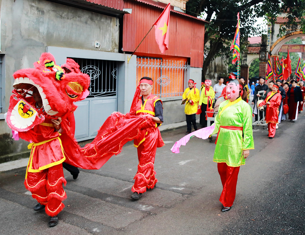 Thôn Tân Phượng, xã Tân Mỹ duy trì nét văn hóa truyền thống.
