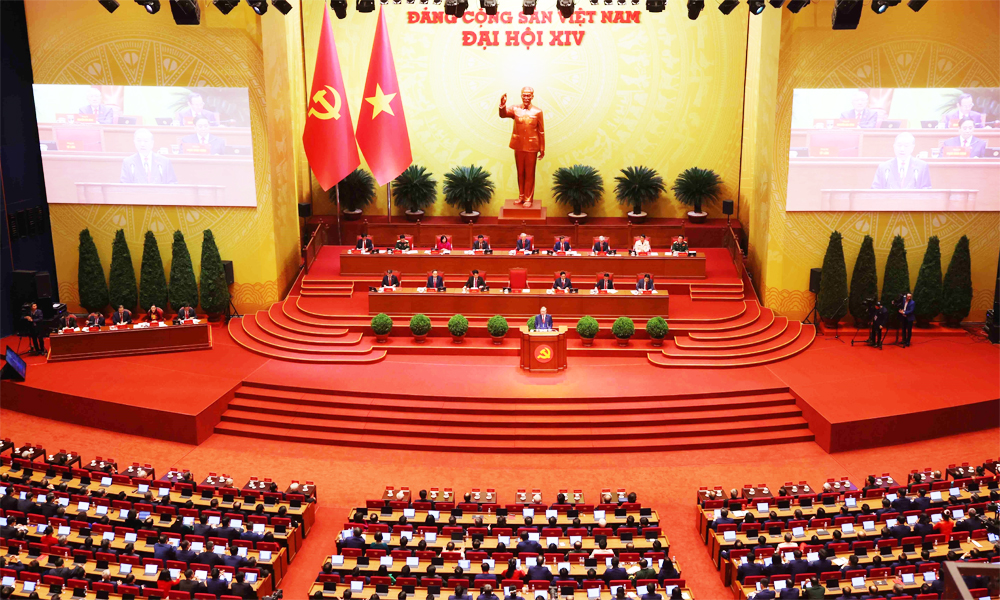 Quang cảnh phiên khai mạc Đại hội XIV của Đảng. Ảnh: Phương Hoa