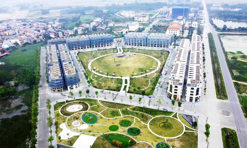 

Dự án Khu đô thị hỗn hợp và giải trí cao cấp Royal Mansion (TP Bắc Giang) nhìn từ trên cao.