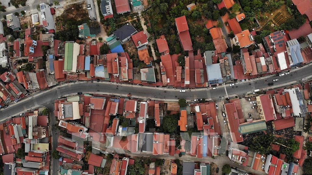 Đường giao thông khu dân cư khu vực thị trấn Thắng, huyện Hiệp Hòa (tỉnh Bắc Giang). Ảnh Danh Lam: TTXVN