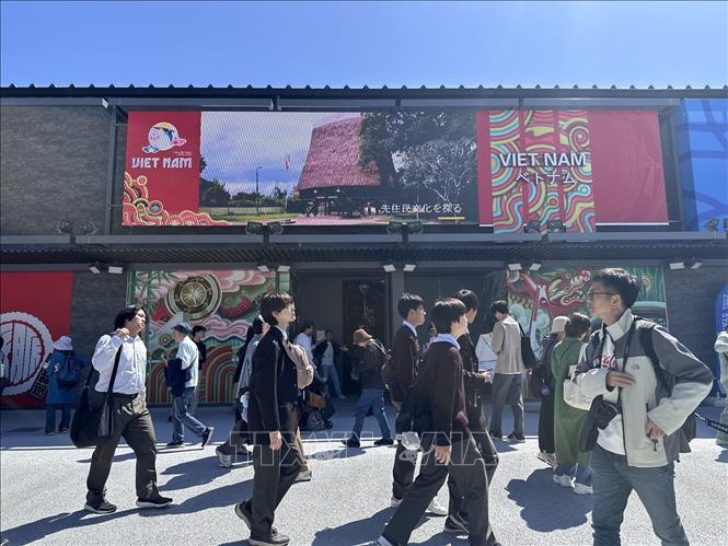 Nhà Triển lãm Việt Nam tại EXPO 2025. Ảnh: Nguyễn Tuyến/PV TTXVN tại Nhật Bản