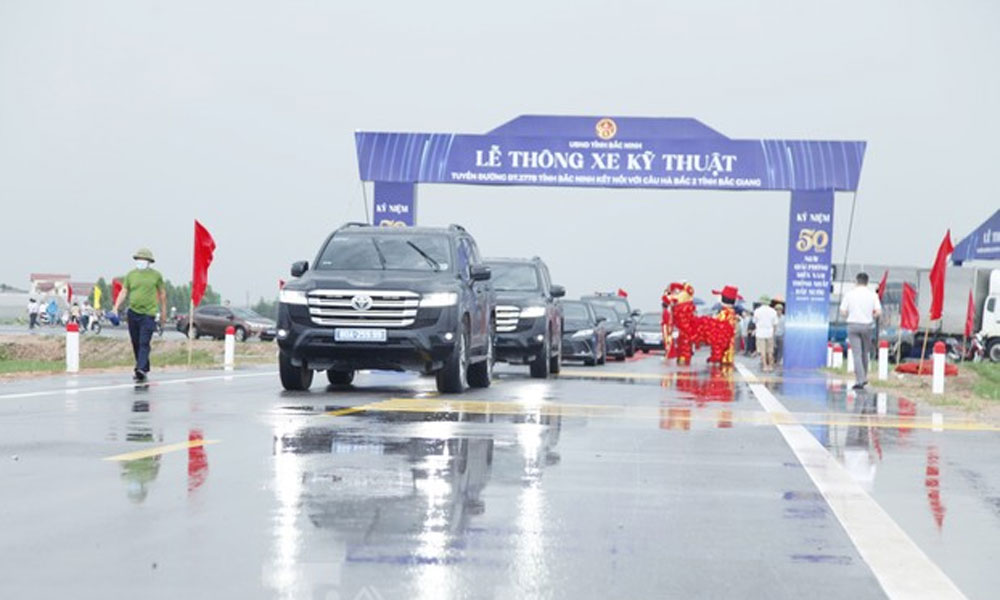 Tỉnh Bắc Ninh thông xe tuyến đường kết nối với tỉnh Bắc Giang.