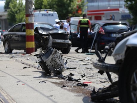 Hiện trường một vụ tai nạn. (Nguồn: romania-insider)