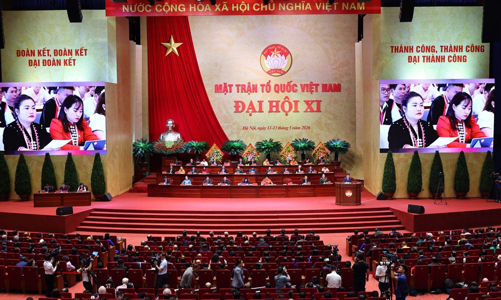 
Quang cảnh phiên bế mạc Đại hội Mặt trận Tổ quốc Việt Nam lần thứ XI, nhiệm kỳ 2026-2031.