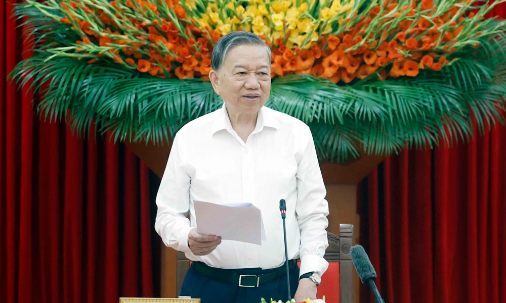 Tổng Bí thư, Chủ tịch nước Tô Lâm, Trưởng Ban Chỉ đạo phát biểu.
