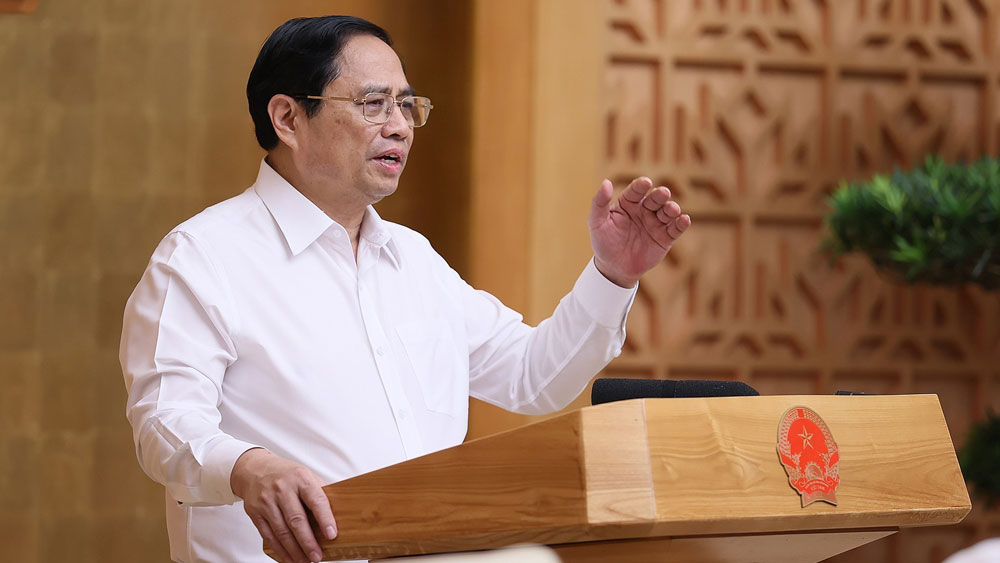Thủ tướng Phạm Minh Chính chủ trì Phiên họp Chính phủ chuyên đề về xây dựng pháp luật tháng 7/2023.