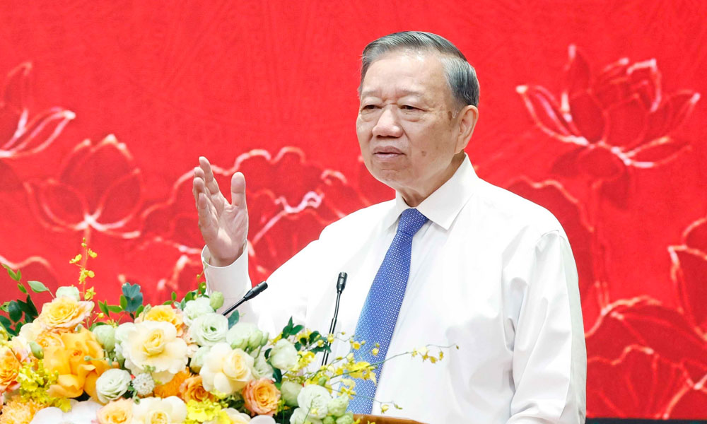 
Tổng Bí thư, Chủ tịch nước Tô Lâm phát biểu chỉ đạo.
