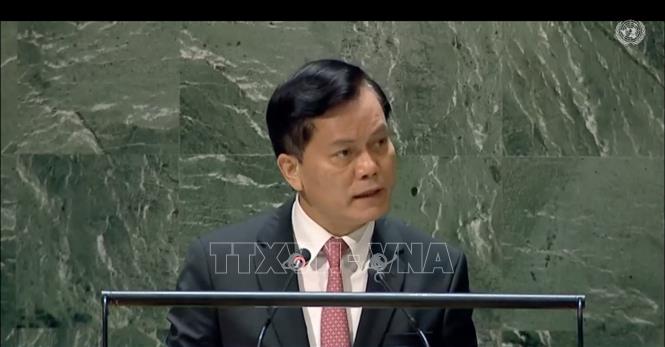 Thứ trưởng Bộ Ngoại giao Hà Kim Ngọc phát biểu tại Hội nghị, ngày 1/8. Ảnh: TTXVN