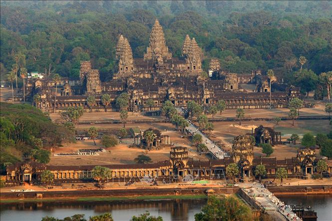 Quang cảnh khu đền Angkor Wat ở tỉnh Siem Reap. Ảnh: AFP/TTXVN