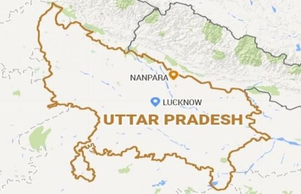 Vụ sập tòa nhà cao tầng xảy ra tại bang Uttar Pradesh. (Nguồn: India Posts)