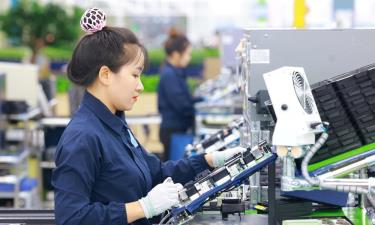 Dây chuyền sản xuất tại Samsung Electronics Việt Nam Bắc Ninh.