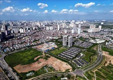 Khu công nghiệp Vân Trung nhìn từ trên cao. Ảnh: Đoàn Anh Tuấn.