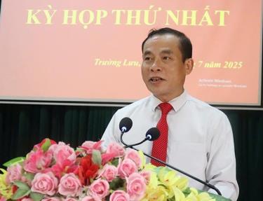 Bí thư Đảng ủy – Chủ tịch HĐND xã Trường Lưu Nguyễn Tiến Dũng.