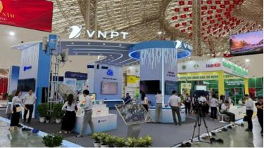 Gian hàng VNPT tại Triển lãm thành tựu kinh tế - xã hội 80 năm. Ảnh: VinaPhone