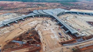 Thi công dự án Cảng hàng không quốc tế Long Thành (tỉnh Đồng Nai) - dự án có quy mô thu hồi đất lớn. Ảnh do ACV cung cấp