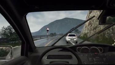 Tình huống lưu thông trên đường núi khi trời mưa. Ảnh: Chụp màn hình