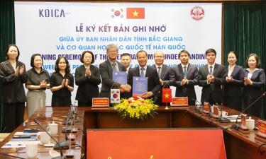 UBND tỉnh và KOICA ký kết bản ghi nhớ về đào tạo nghề.