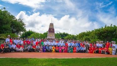 Đoàn công tác trên đảo Trường Sa.