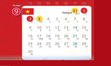 Chi tiết 4 ngày nghỉ dịp lễ Quốc khánh 2024.