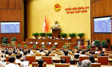 Quốc hội thông qua Nghị quyết của Quốc hội về việc sắp xếp đơn vị hành chính cấp tỉnh năm 2025.