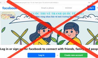 Một Fanpage giả mạo do các đối tượng lừa đảo tạo lập để thu hút người dùng.