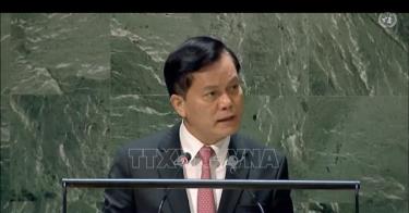 Thứ trưởng Bộ Ngoại giao Hà Kim Ngọc phát biểu tại Hội nghị, ngày 1/8. Ảnh: TTXVN