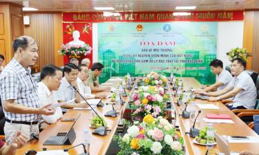 Quang cảnh tọa đàm “Hoạt động thu gom xử lý rác thải bảo vệ môi trường tại tỉnh Bắc Ninh trong kỷ nguyên vươn mình của đất nước”.