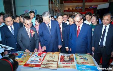 Tổng Bí thư Tô Lâm dự Lễ kỷ niệm 100 năm Ngày Báo chí Cách mạng Việt Nam. Ảnh: Quang Hùng